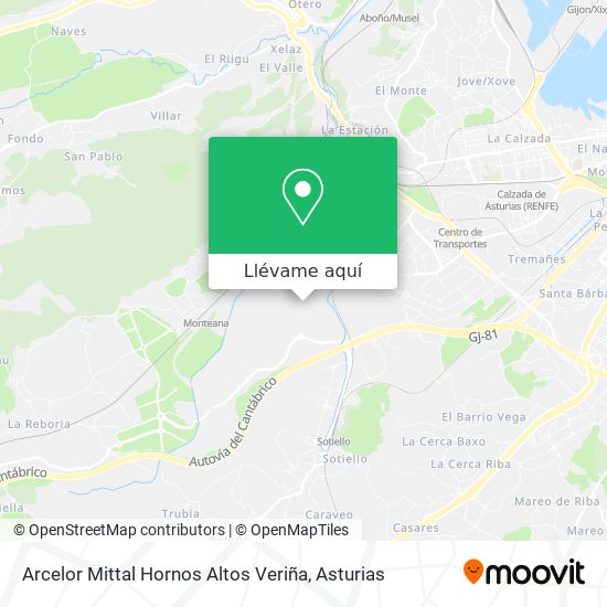 Mapa Arcelor Mittal Hornos Altos Veriña