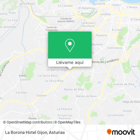 Mapa La Borona Hotel Gijon