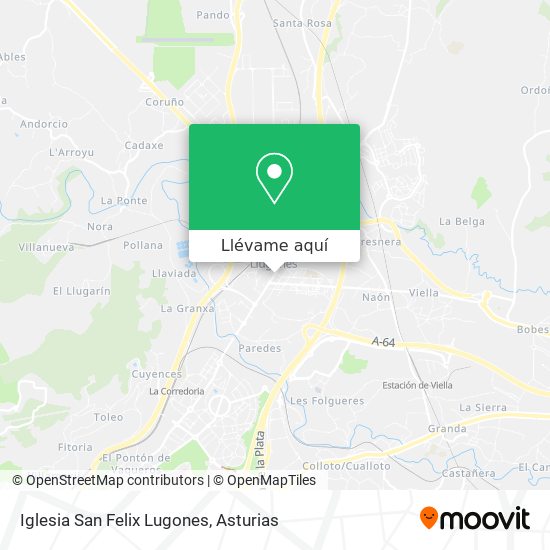 Mapa Iglesia San Felix Lugones