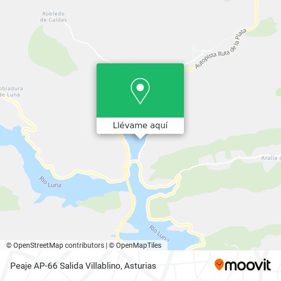 Mapa Peaje AP-66 Salida Villablino