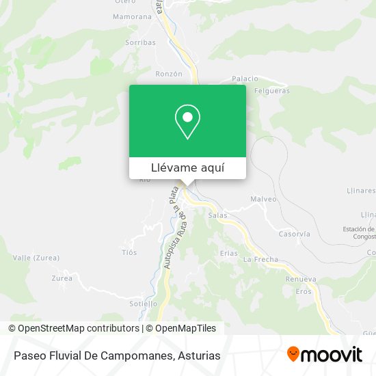 Mapa Paseo Fluvial De Campomanes