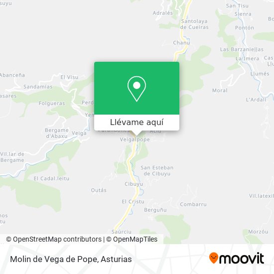 Mapa Molin de Vega de Pope