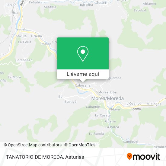 Mapa TANATORIO DE MOREDA