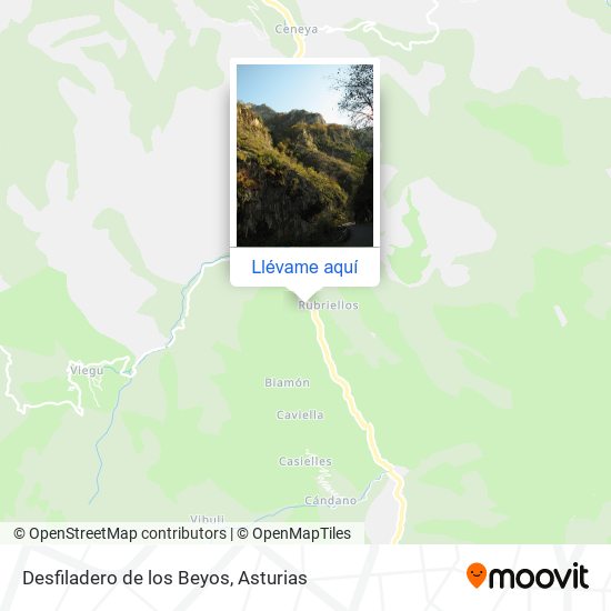 Mapa Desfiladero de los Beyos