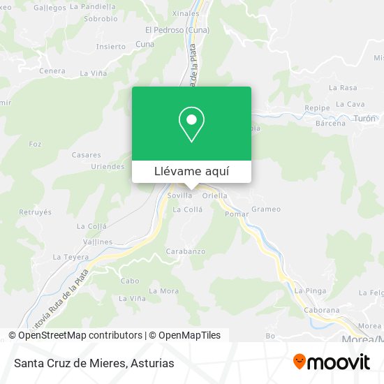 Mapa Santa Cruz de Mieres