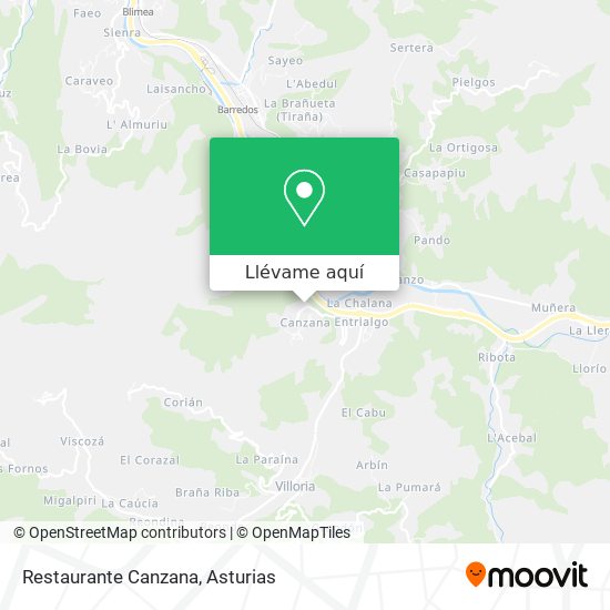 Mapa Restaurante Canzana