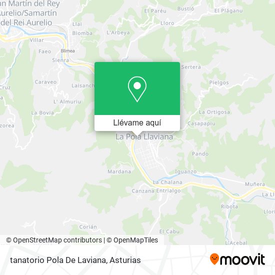 Mapa tanatorio Pola De Laviana
