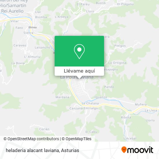 Mapa heladeria alacant laviana