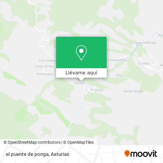 Mapa el puente de ponga