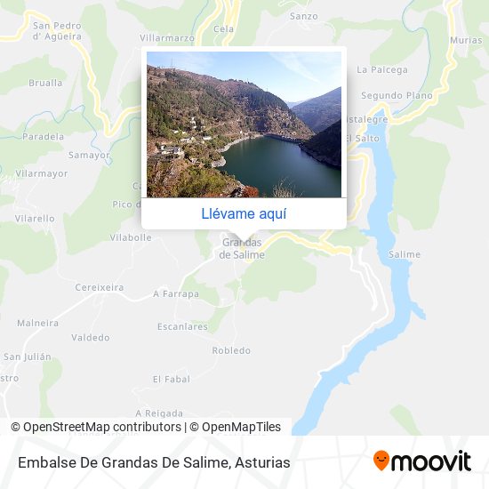 Mapa Embalse De Grandas De Salime