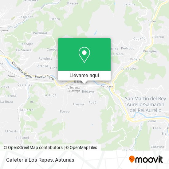 Mapa Cafeteria Los Repes