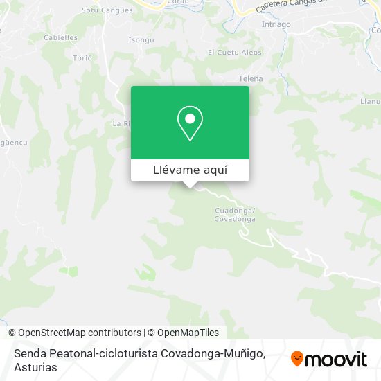 Mapa Senda Peatonal-cicloturista Covadonga-Muñigo