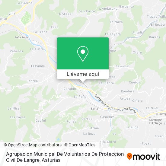 Mapa Agrupacion Municipal De Voluntarios De Proteccion Civil De Langre