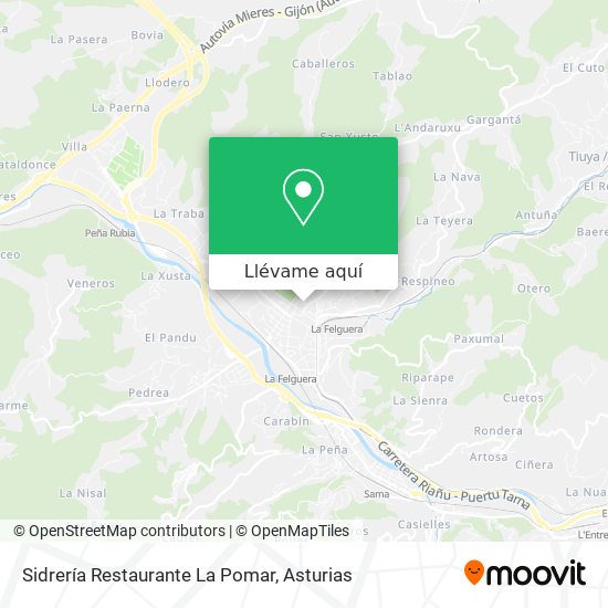Mapa Sidrería Restaurante La Pomar