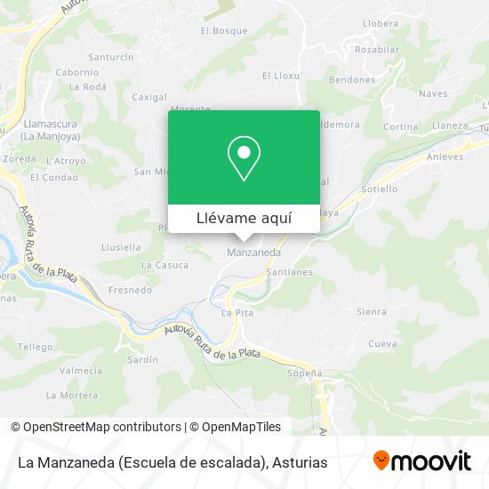 Mapa La Manzaneda (Escuela de escalada)
