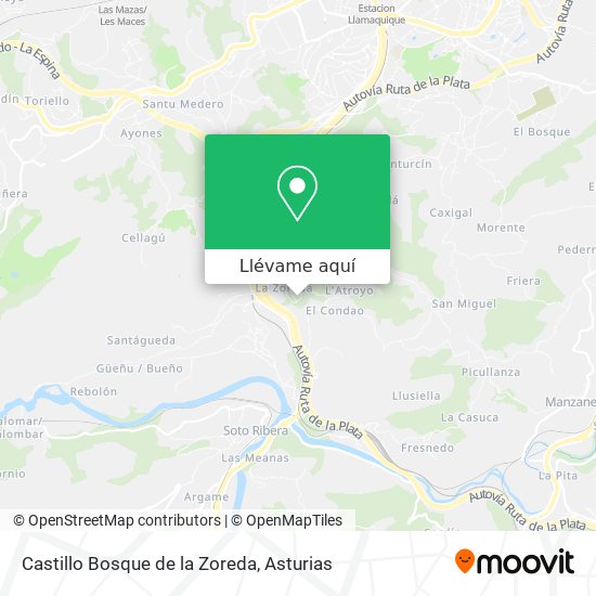 Mapa Castillo Bosque de la Zoreda