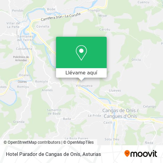 Mapa Hotel Parador de Cangas de Onís