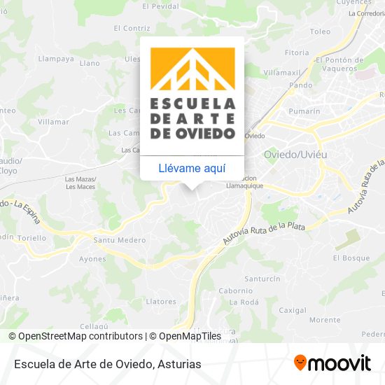 Mapa Escuela de Arte de Oviedo