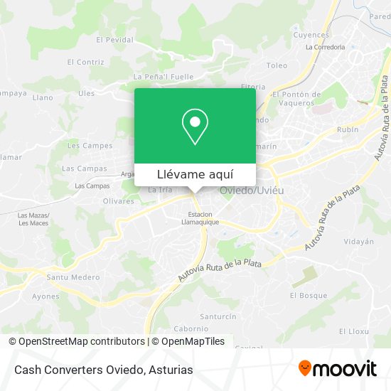 Mapa Cash Converters Oviedo