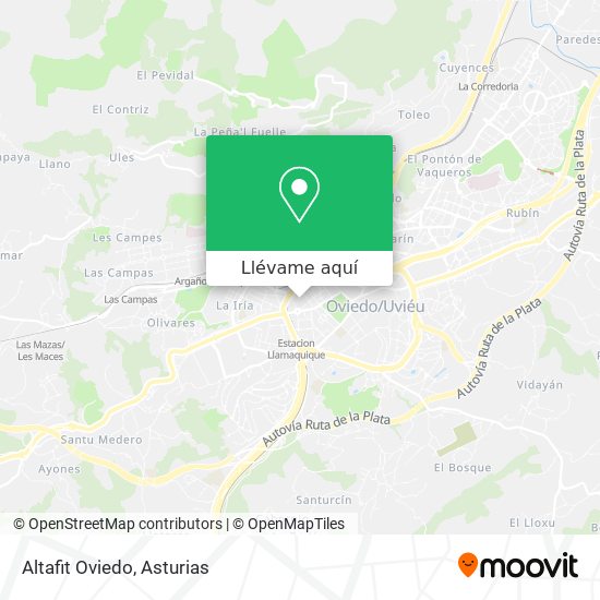Mapa Altafit Oviedo