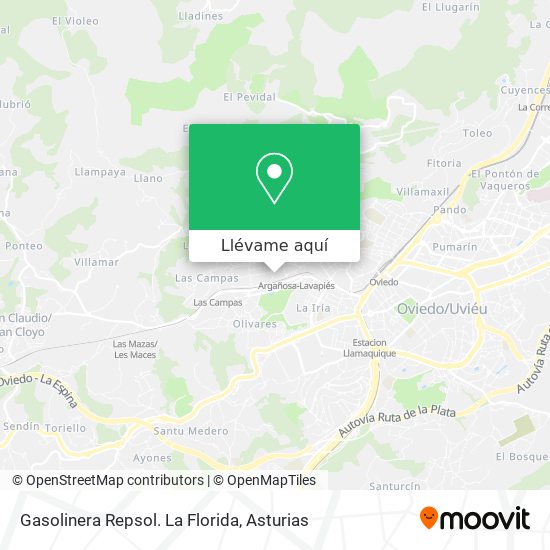 Mapa Gasolinera Repsol. La Florida