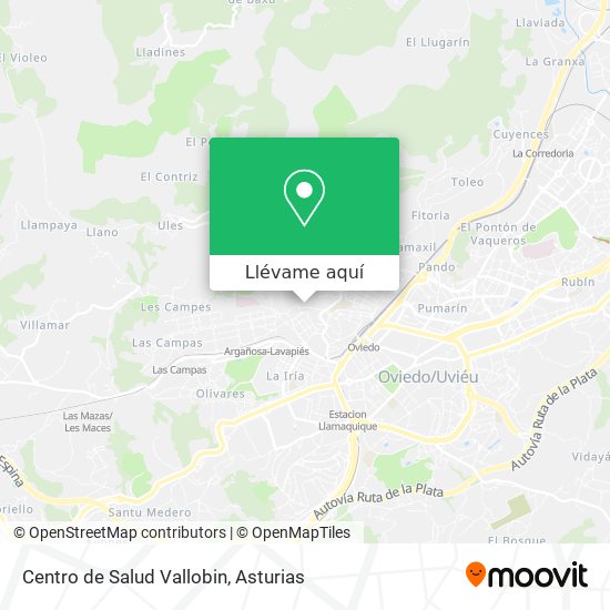 Mapa Centro de Salud Vallobin