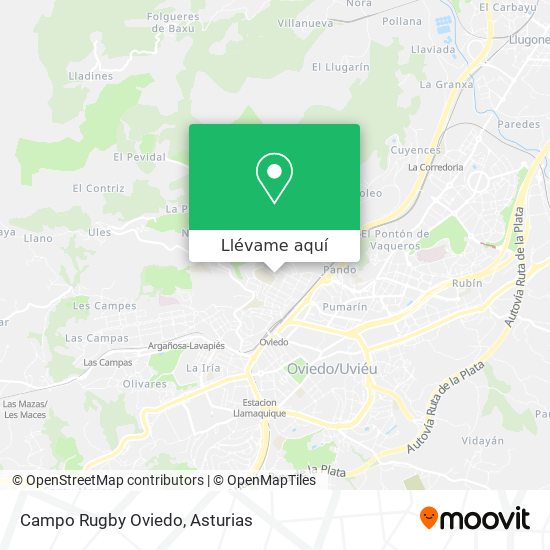 Mapa Campo Rugby Oviedo