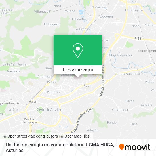 Mapa Unidad de cirugía mayor ambulatoria  UCMA HUCA