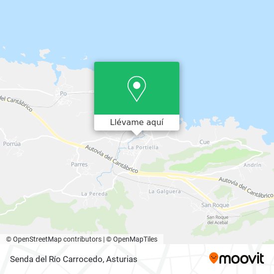 Mapa Senda del Río Carrocedo