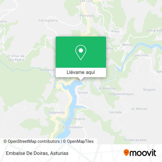 Mapa Embalse De Doiras