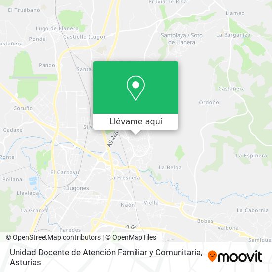 Mapa Unidad Docente de Atención Familiar y Comunitaria
