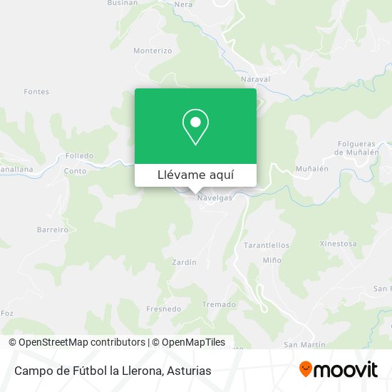 Mapa Campo de Fútbol la Llerona