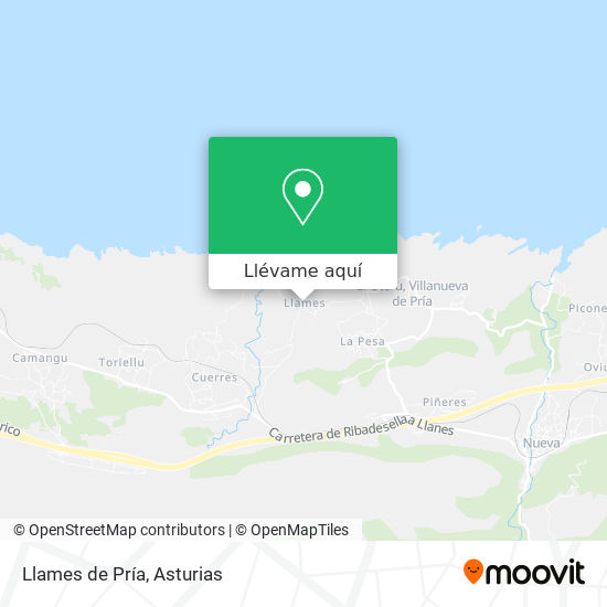 Mapa Llames de Pría