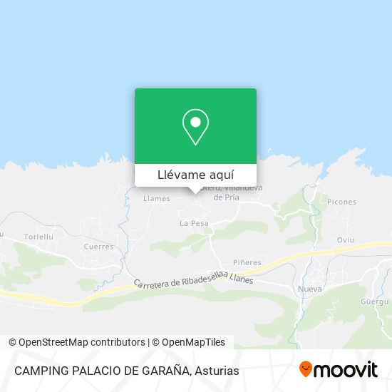 Mapa CAMPING PALACIO DE GARAÑA
