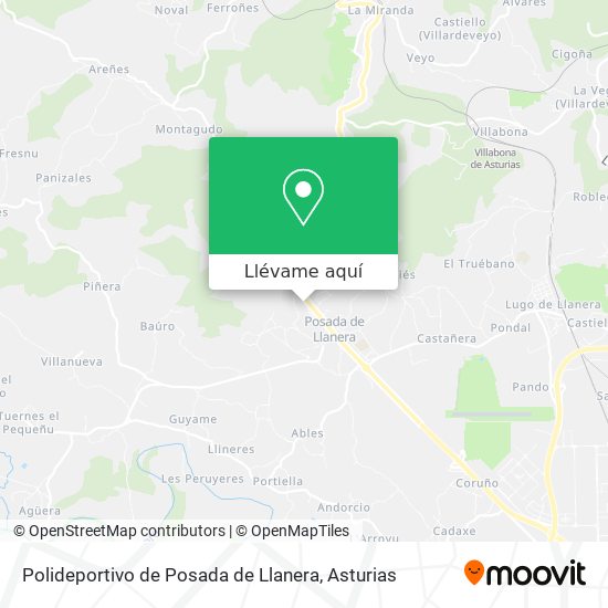 Mapa Polideportivo de Posada de Llanera