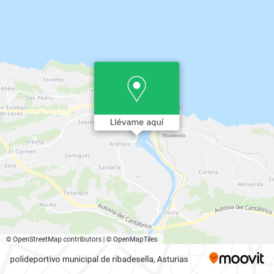 Mapa polideportivo municipal de ribadesella