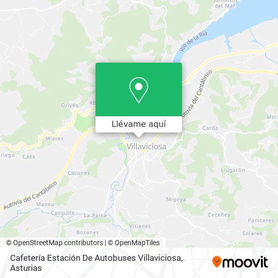 Mapa Cafetería Estación De Autobuses Villaviciosa