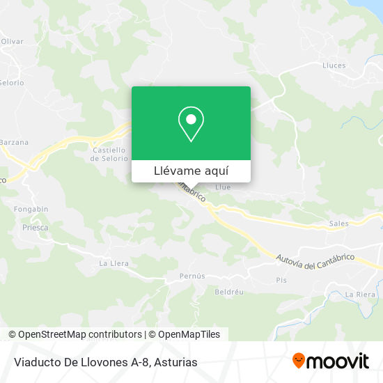 Mapa Viaducto De Llovones A-8
