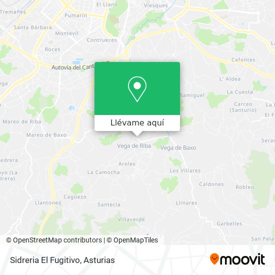Mapa Sidreria El Fugitivo