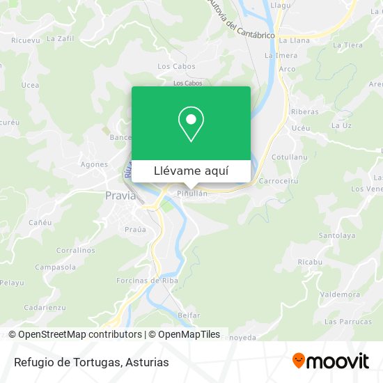 Mapa Refugio de Tortugas