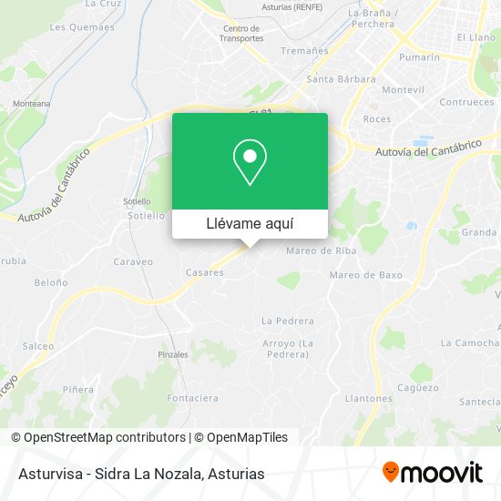 Mapa Asturvisa - Sidra La Nozala
