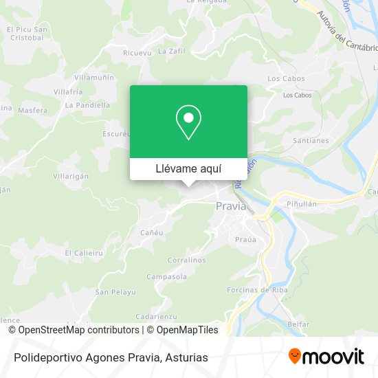 Mapa Polideportivo Agones Pravia