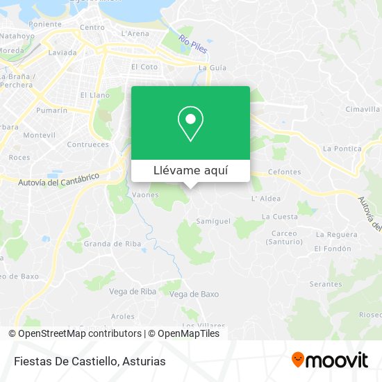 Mapa Fiestas De Castiello