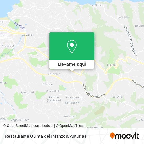 Mapa Restaurante Quinta del Infanzón