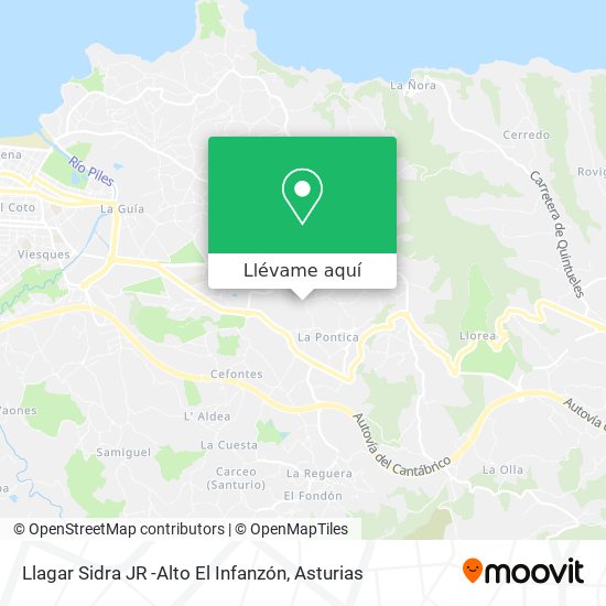 Mapa Llagar Sidra JR -Alto El Infanzón