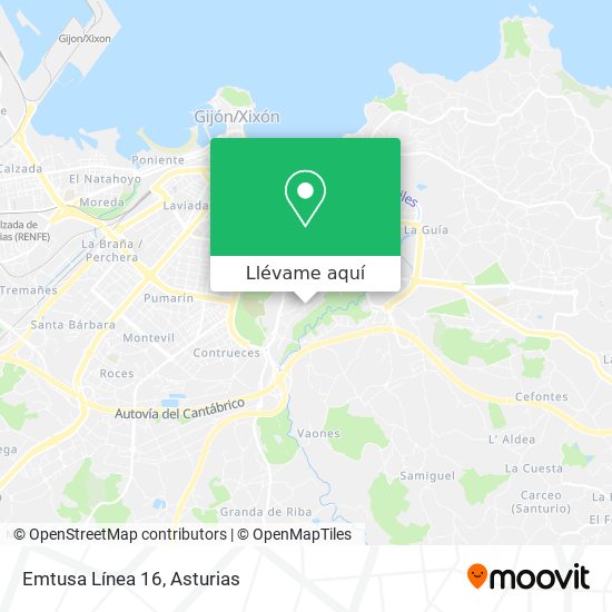 Mapa Emtusa Línea 16