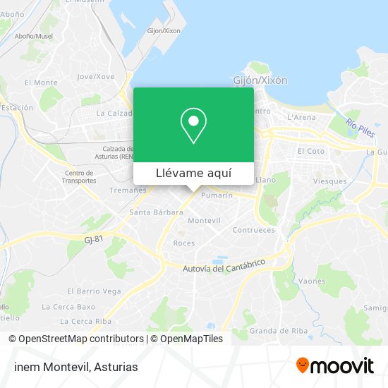 Mapa inem Montevil