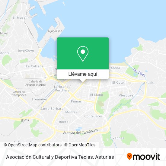 Mapa Asociación Cultural y Deportiva Teclas