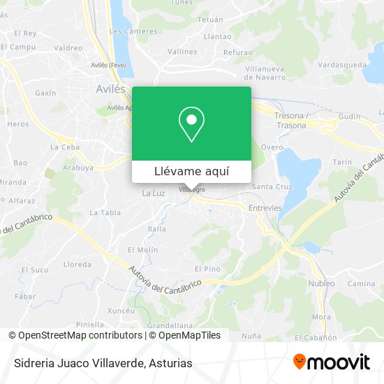 Mapa Sidreria Juaco Villaverde