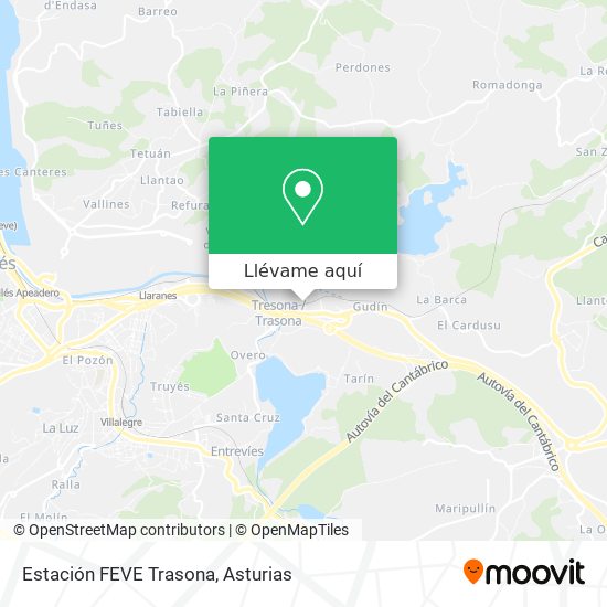 Mapa Estación FEVE Trasona